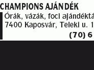 Champions Ajándék