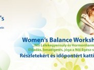 Women Balance Workshop -  február 16-án  15 -18.30 óráig