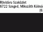 Rövidáru Szaküzlet