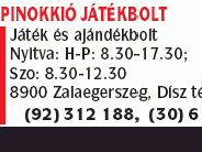 Pinokkió Játékbolt