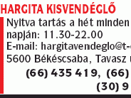 Vincze Jánosné Hargita Kisvendéglő