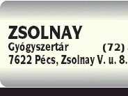 ZSOLNAY Gyógyszertár