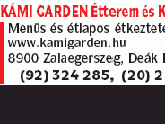 KÁMI Garden Étterem