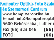 Komputer Optika-Fotó Szaküzlet és Szemorvosi Centrum