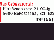 Sas Gyógyszertár
