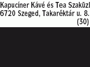 Kapucíner Kávé és Tea Szaküzlet