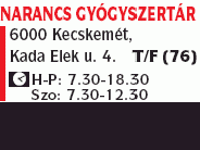 Narancs Gyógyszertár