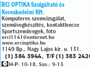 Érci Optika Szolgáltató és Kereskedelmi Kft.