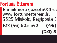 Fortuna Étterem - Novák és Társa Kft.