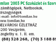 TOMILAN '2003 PC Szaküzlet és Szerviz