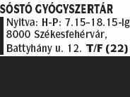 Sóstó Gyógyszertár