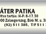 Páter 50 Gyógyszertár Bt.