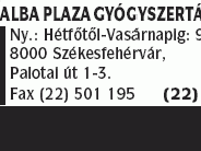 Alba Plaza Gyógyszertár