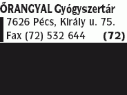 ŐRANGYAL Gyógyszertár