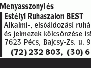 Menyasszonyi és Estélyi Ruhaszalon BEST