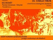 Dr. VARGA TIBOR előadása 17.30 órakor csütörtökön !
