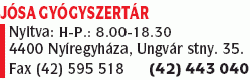   - Jósa Gyógyszertár