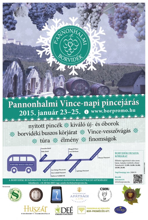 Vince napi pincejárás a Pannonhalmi Borvidéken - 2015. 01. 23-25  - Vince napi pincejárás a Pannonhalmi Borvidéken